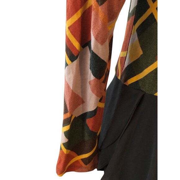 LOGO by Lori Goldstein Women's Long Sleeve Blouse Multicolor Fall Plaid Sz XS - Picture 8 of 16